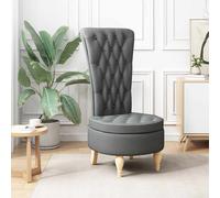 vidaXL Silla de estilo zueco Gris oscuro 56,5 x 70 x 110 cm tela