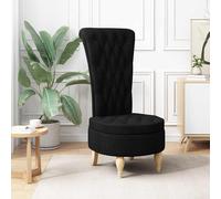 vidaXL Silla de estilo zueco Negro 56,5 x 70 x 110 cm tela