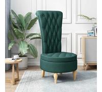 vidaXL Silla de estilo zueco Verde oscuro 56,5 x 70 x 110 cm tela