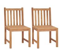 vidaXL Silla de jardín de madera maciza de teca 2 unidades 90 cm