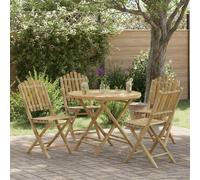 vidaXL Silla de Jardín 4 uds. Natural Bambú