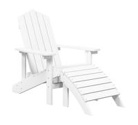 vidaXL Silla de jardín Adirondack con reposapiés HDPE