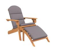 Silla De Jardín Adirondack Con Reposapiés Madera Maciza Acacia Vidaxl