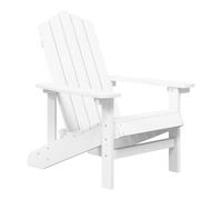 vidaXL Silla de jardín Adirondack HDPE 92x73x83 cm blanca
