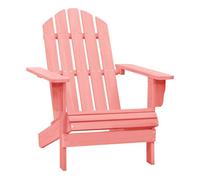 Vidaxl silla de jardín adirondack madera maciza de abeto rosa