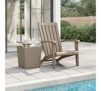 vidaXL Silla de jardín Adirondack polipropileno marrón claro