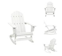 vidaXL Silla de jardín colgante de madera, color blanco - Sillas de jardín