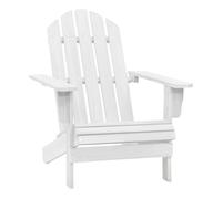Vidaxl silla de jardín de madera blanca