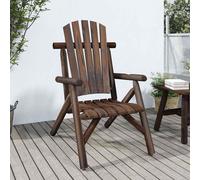 vidaXL Silla de jardín de madera maciza de abeto 68x86x103 Natural marrón oscuro