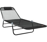 vidaXL Silla de jardín plegable, color , 182 x 55 x 85,5 cm, fabricada en textilene
