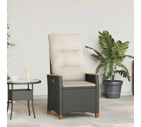 vidaXL Silla de jardín ajustable, color y crema, 64 x 57,5 x 112 cm