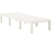 vidaXL: Silla de jardín reclinable, plástico, color blanco