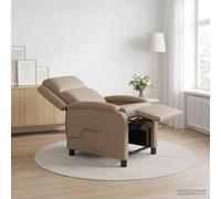 vidaXL Silla de masajes reclinable Capuchino Cuero sintético