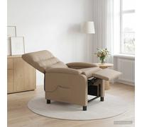 vidaXL Silla de masajes reclinable Capuchino Cuero sintético