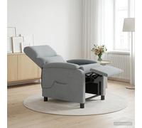 vidaXL Silla de masajes reclinable Gris Claro Tela