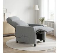 vidaXL Silla de masajes reclinable Gris Claro Tela