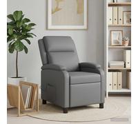 vidaXL Silla de masajes reclinable Gris Cuero sintético