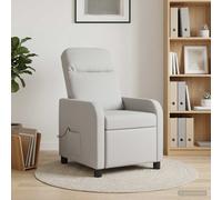 vidaXL Silla de masajes reclinable Gris Nube Tela