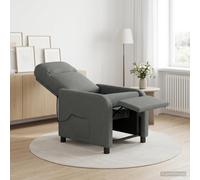 vidaXL Silla de masajes reclinable Gris oscuro Tela
