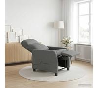 vidaXL Silla de masajes reclinable Gris oscuro Tela
