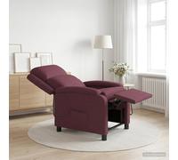 vidaXL Silla de masajes reclinable Morado Tela