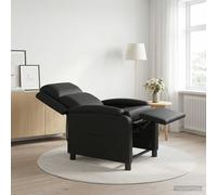 vidaXL Silla de masajes reclinable Negro Cuero sintético