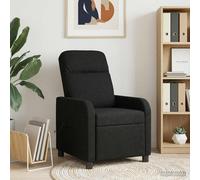 vidaXL Silla de masajes reclinable Negro Tela