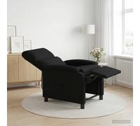 vidaXL Silla de masajes reclinable Negro Tela