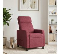 vidaXL Silla de masajes reclinable Rojo vino Tela