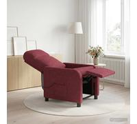 vidaXL Silla de masajes reclinable Rojo vino Tela