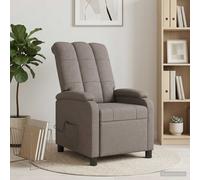 vidaXL Silla de masajes reclinable Topo Tela