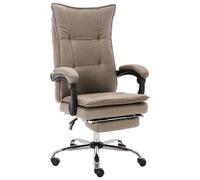 vidaXL Silla de oficina de tela gris taupé