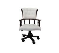 vidaXL Silla de oficina giratoria blanca