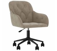 vidaXL Silla de Oficina Giratoria Butaca Tapizada Ordenador Computadora Estudio Escritorio Salón Despacho Sala Estar Terciopelo Gris Claro