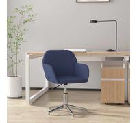vidaXL Silla de Oficina Sillón Ejecutivo Giratoria Ajustable Confortable Tela Azul