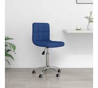 Silla de oficina giratoria, color azul, tapizada en tela