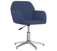 vidaXL Silla de Oficina Sillón Ejecutivo Giratoria Ajustable Confortable Tela Azul