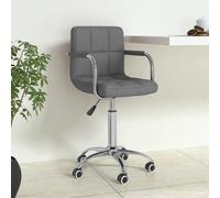 vidaXL Silla de oficina giratoria de tela gris claro