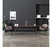 vidaXL Silla de oficina giratoria de tela gris taupe en color Taupé/Blanco/Negro y más | cómodas modernas ergonómicas para comedor cocina salón hogar