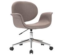 vidaXL Silla de oficina giratoria de tela gris taupe en color Taupé/Blanco/Negro y más | cómodas modernas ergonómicas para comedor cocina salón hogar