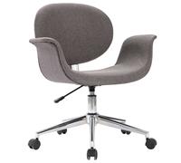 vidaXL Silla de oficina giratoria de tela gris taupe en color Taupé/Blanco/Negro y más | cómodas modernas ergonómicas para comedor cocina salón hogar