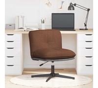 vidaXL Silla de oficina giratoria de tela marrón