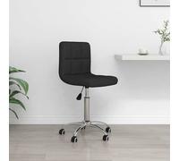 vidaXL Silla de oficina giratoria de tela negra