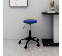 Silla de oficina giratoria, color azul, tapizada en terciopelo (vidaXL)