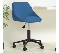 vidaXL Silla de oficina giratoria de terciopelo azul