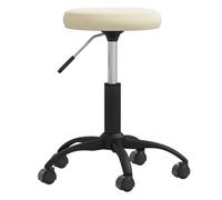 vidaXL Silla de Oficina giratoria de Terciopelo Crema