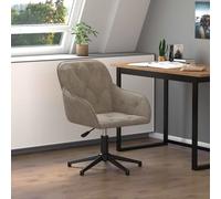 vidaXL Silla de oficina giratoria de terciopelo gris claro
