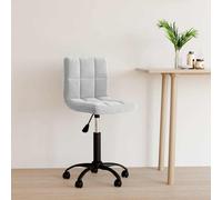 vidaXL Silla de oficina giratoria de terciopelo gris claro