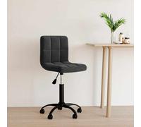 vidaXL Silla de oficina giratoria de terciopelo negro