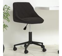 vidaXL Silla de oficina giratoria de terciopelo negro